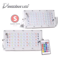 DH4 lampu sorot led rgb 50w 220v /warna warni led sorot remot 50watt