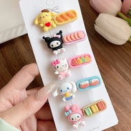 Kawaii Sanrio Cartoon Hair Clip Snack Styling Hairpin Duckbilled Clip Cute Anime Barrettes Creative 