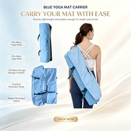 Spacious Yoga Mat Storage Bag With Water Bottle Pocket Comfort Shoulder Strap Water Resistant Fabric