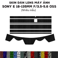 Sony E 18-135mm F/3.5-5.6 OSS Lens Skin (Many models) | Decal Film 3M for Sony 18-135 camera lens pr