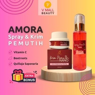 SPRAY PEMUTIH AMORA | KRIM PEMUTIH NANO AMORA