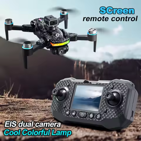 LED Stunt Drone For Night Party All Round Obstacle Avoidance Mini Drone Brushless Motor GPS Foldable