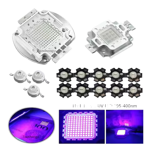 10W 20W 30W 50W 100W 395NM UV Ultra Violet High power LED for Aquarium