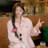 Crush Korean Version New Style Shirt Bow Loose Fashion