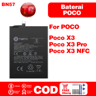 Original Baterai Poco X3 NFC Batrai For Poco X3 Ori 100% Battery 5060mAh Batere Batrei Poco X3 Pro H