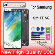 Original AMOLED Samsung Galaxy S21 FE 5G LCD Touch Screen With Frame Replacement