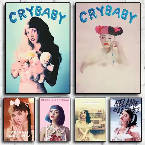 Singer Melanie Martinez Posters Pop Music Album Cover Crybaby Aesthetic Art Canvas Painting Pictures
