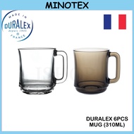 Duralex Clear Versailles 6pcs 10 7/8oz (310ml) Mug/ Duralex Mug/Cawan Duralex/Gelas Kaca/Cawan Kaca