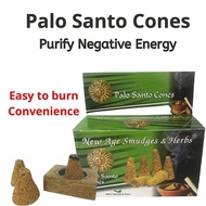 Palo Santo Cones 12 Cones with Wooden Burner Meditation Home cleansing  Purification