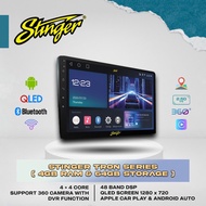 STINGER TRON SERIES 4 64GB 360 Camera Built in DSP CARPLAY QLED Car Android Player