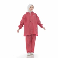 jas hujan setelan baju celana anti rembes bahan PVC 025 elastis by kdr