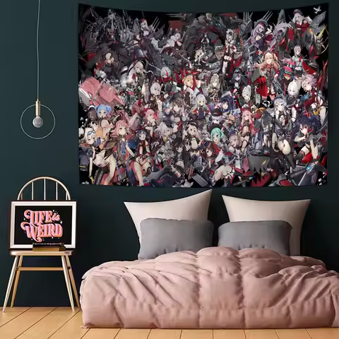 Azur Lane Cartoon Tapestry Art Science Fiction Room Home Decor Wall Hanging Sheets