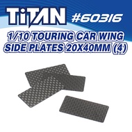 60316 || Blitz 1/10 Touring Car Wing Side Plates 20X40mm (4)