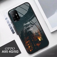 Softcase Glass Kaca Oppo A95 4G/5G Terbaru 2021 - [GL66] - Case Oppo A95 - Casing Hp Oppo A95 - Case