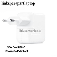 35W Dual USB-C PD Charger Adapter Laptop Fast Charger Type C Adapter