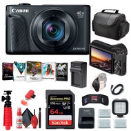 Canon PowerShot SX740 HS Digital Camera (Black) (2955C001) + 64GB Memory Card + 2 x NB13L Battery + 