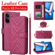 For PocoX8 Pro Max Flip Leather Phone Case For Xiaomi Poco X8 Pro Max X 8 PocoX8 Pro Max PocoX8Pro M