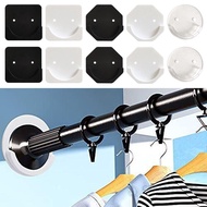 CARAMELOMA 2pcs Shower Curtain Rod Adjustable No Drilling Stick Screw Fixation Bathroom Shower Rods 