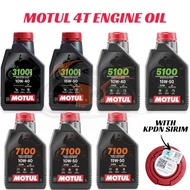 MOTUL 4T Engine Oil Minyak Hitam 4T 3100 GOLD 5100 7100 15W50 7100 10W50 10W40 7000 10W40 10W50 1.2L