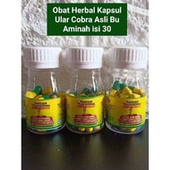 Kapsul Ular Cobra Ibu Aminah isi 30 kapsul Mengobati Alergi kulit. - Membersihkan darah kotor. - Men