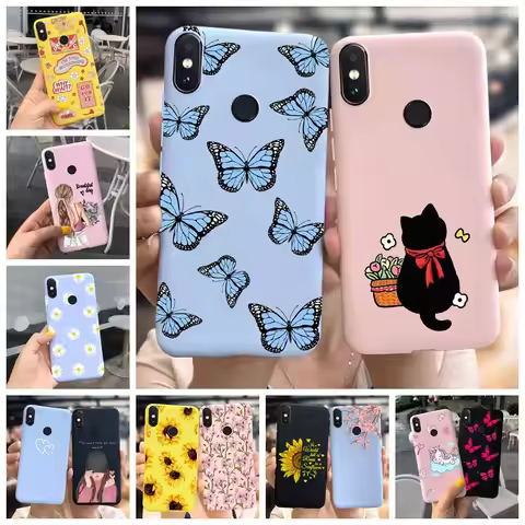 For Funda Xiaomi Redmi Note 5 Case Redmi Note5 Pro Cover Cute Butterfly Cat Painted Phone Case For X
