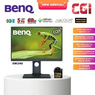 BenQ 24.1" SW240 AQCOLOR HD IPS 60Hz 5ms 100% sRGB 95% P3 99% AdobeRGB Ergonomic Photographer Monito