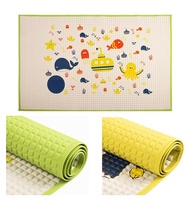Baby Latex Air Filled Changing Mat with Printed Graphics (60cm x 90cm) Newborn Rubber Changing Cot Sheet Boy Girl Diaper Changing Mat Multipurpose Waterproof Changing Mat Infant Urine Pad Mattress Protector Bed Cot Sheet Baby Rubber Mat