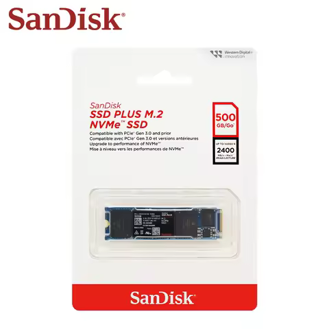 SanDisk Plus M.2 NVME SSD 2400MB/S Read Speed 1500MB/s Write Speed Solid State Drive 250GB 500GB 1T 