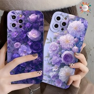 SOFTCASE CASE CASING PROCAMERA CUSTOM FLOWER PURPLE FOR 8 8+ A01 A02 A02S A11K A12 A15 9i V13 C1 C2 