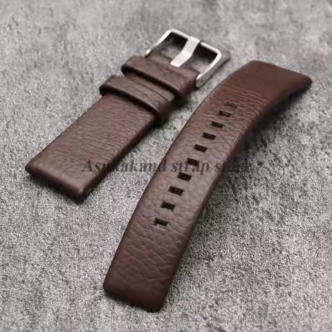 Lychee Pattern Leather Watchstrap for Diesel Dz7313 Dz7322 7257 Dz4323 1657 Series Watch Band Men's 