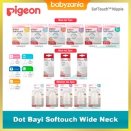 Pigeon Baby Dot SoftTouch Nipple For Wide Neck Bottle Pigeon Puting Susu Pigeon Wide Neck