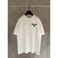 Prada/Prada 2026 Classic Round Neck Short-Sleeved T-Shirt Men Women Style Contrast Color Raglan Slee