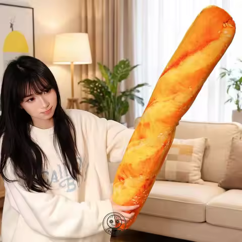 Long Bread Plush Pillow Stuffed Food Cushion Soft Croissant Hot Dog Baguette Toasted Twist Bread Plu