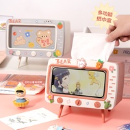 WE 3817 = 桌面电视机纸巾盒 #颜色随机 Desktop TV Tissue Box #Random Color Ready stock in Malaysia