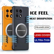Case For OnePlus 15 15T 15R 13T 13S 13R 13 luxury cooling magnetic frameless thin PC Cover For Onepl