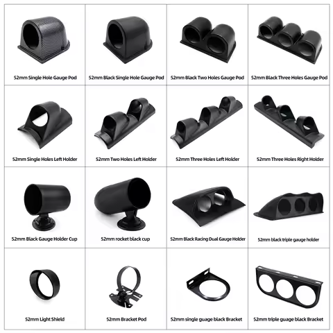2INCH 52mm Universal Car Meters Holder Black Single Double Triple Car Gauge Pod for Left Right Drive