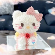 hello kitty 公仔花 永生花 情人節 七夕 禮物 周年紀念