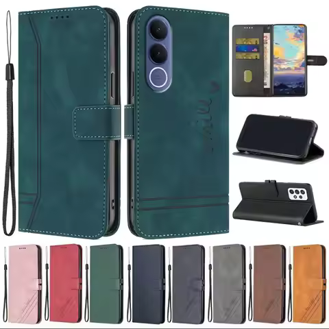 For vivo V70 FE Case Leather Flip Case on For Funda Vivo V70 FE V2550 Phone Cases VIVOV70 V 70 5G V2