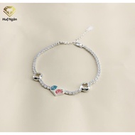Lắc tay bạc 925 Huệ Ngân - Trái Tim Thủy Chung X16