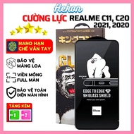 Realme C11, C20 2021, 2020 hekon full screen Tempered Glass Screen protector for Realme phones