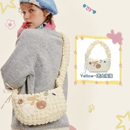 Vanwalk Cherry เด็กผู้หญิง กระเป๋าถือใต้วงแขนขนมปังฝรั่งเศสกระเป๋าสะพายไหล่เดี่ยว หลากหลาย กระเป๋าสะ