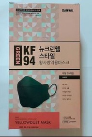 韓國 Clean Well KF94 深綠色口罩16個