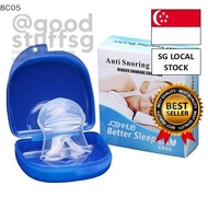 [SG FREE ] Tongue Anti Snoring Device Silicone Anti Snore Device Apnea Aid Tongue Retainer Anti Snor