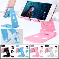 屯京 - 白色 塑膠折疊底座支架 迷你手機座 可折疊可調角度塑膠手機架 支架 手機支架