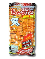 ขนม ปลาหมึก อบกรอบปรุงรส ตรา เบนโตะ Bento Squid Seafood Snack 18 g (HALAL). เบนโตะ ปลาหมึกอบทรงเครื่