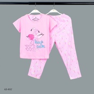 KATUN GREET NIGHT WEAR - Girls' Cotton T-Shirt Pajamas Model: GL-032 PP/ 2-4-6