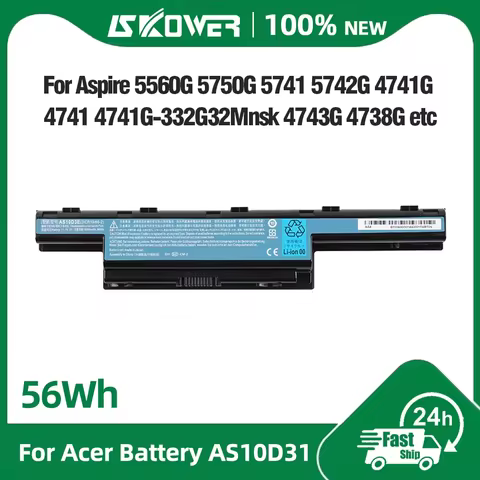 5200mAh AS10D31 Battery for Acer Aspire V3-471 4250 4741 4733 4750Z 5551 5741G 5742 E1-531 5750 AS10