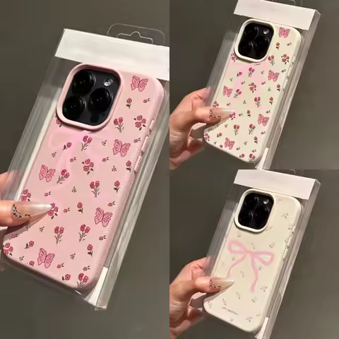 Pink Flowers Bowknot Phone Case For Realme C75 C63 C53 C55 C30S C35 C21Y C20 11 9 12 13 14 15 Pro Pl