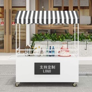 [100% authentic] Influencer Iron Float Outdoor Market Stall Cart Stall Trolley Snack Cart Night Mark