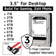 2 BLACK 3.5-Inch Gaming Hard Drive 1TB 2TB 3TB 4TB 5TB 6TB 8TB 10TB HDD 3.5" HDD Internal Hard Drive